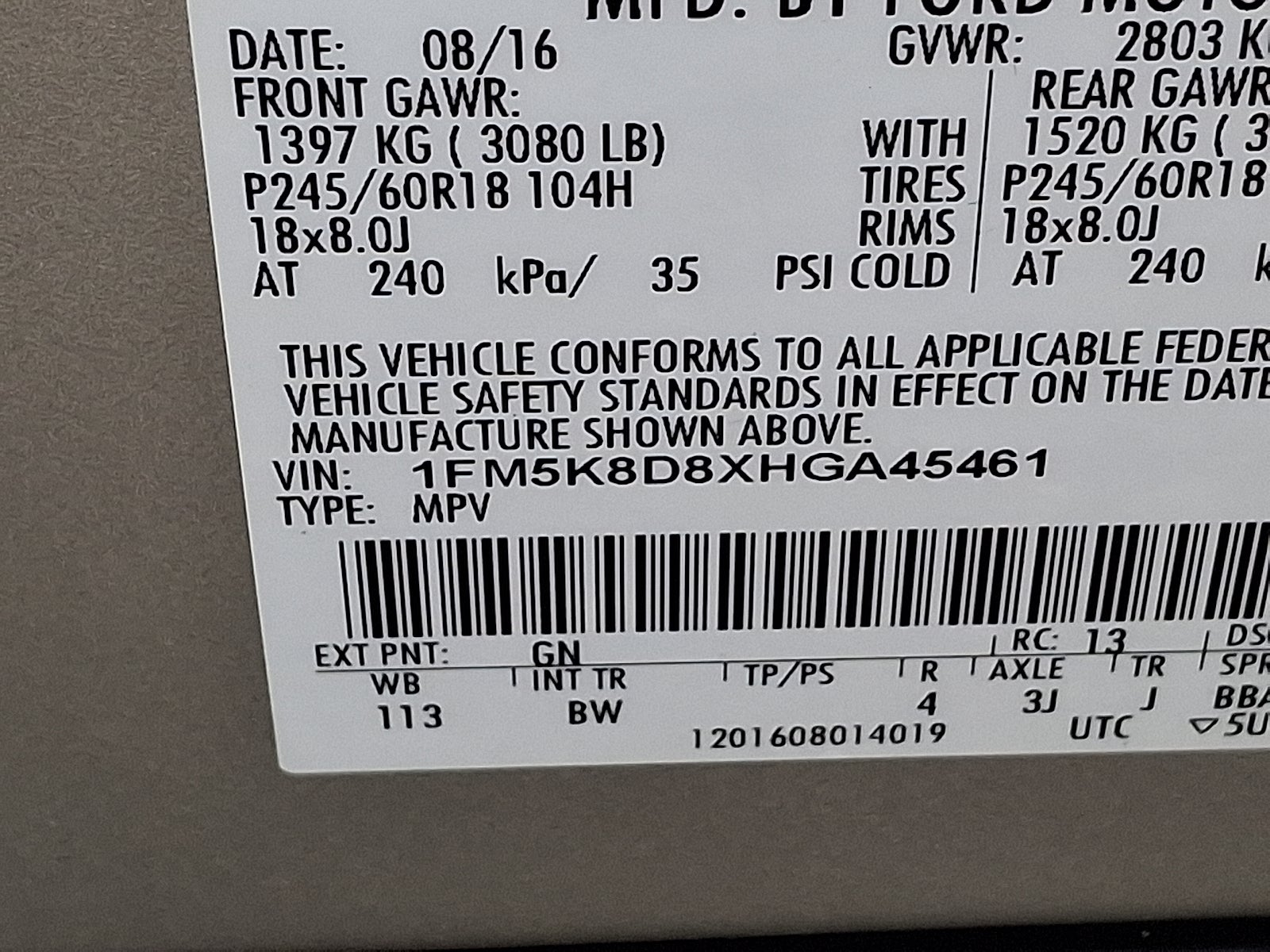 2017 Ford Explorer XLT