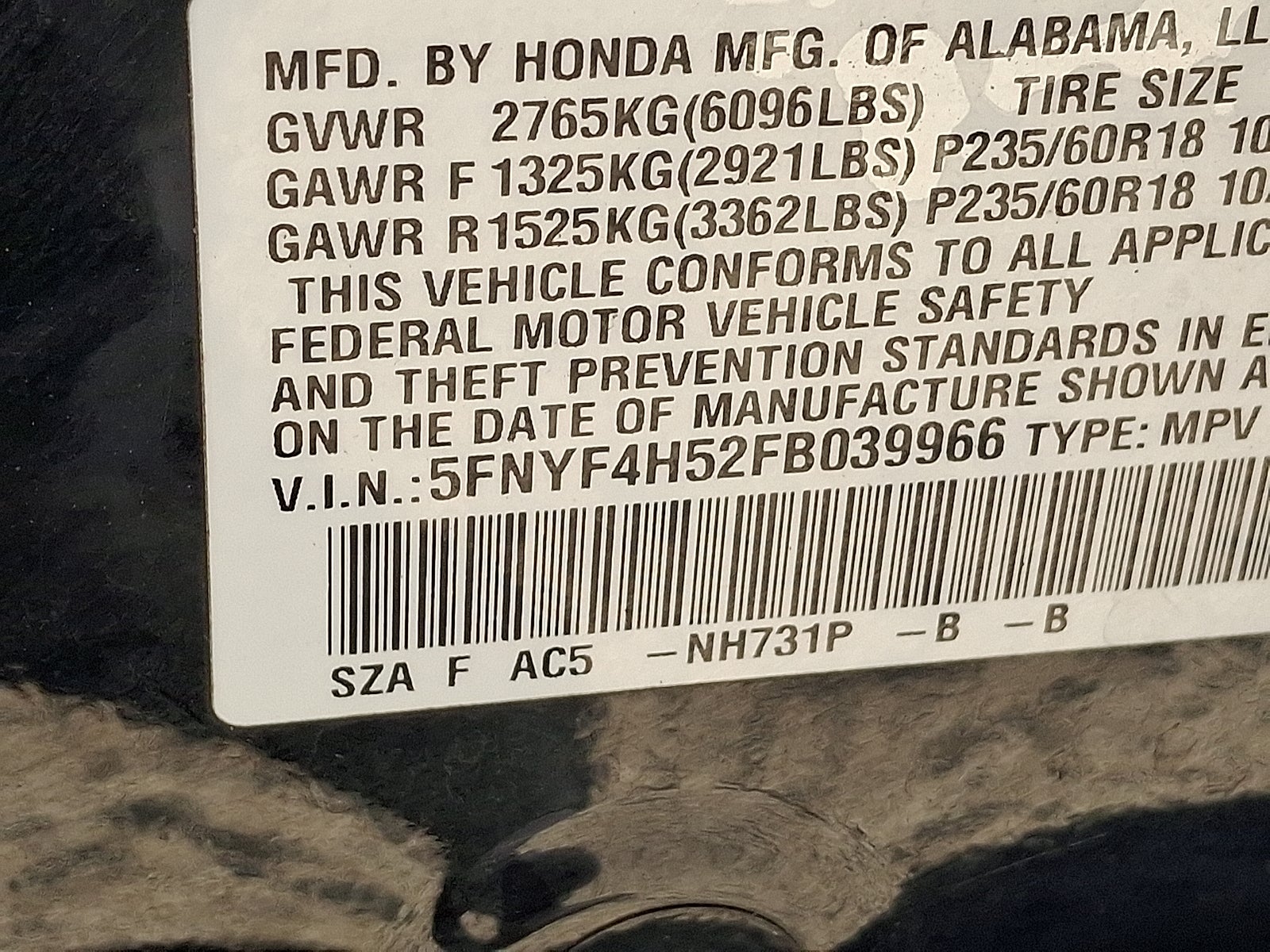 2015 Honda Pilot EX-L