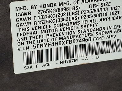 2015 Honda Pilot EX-L