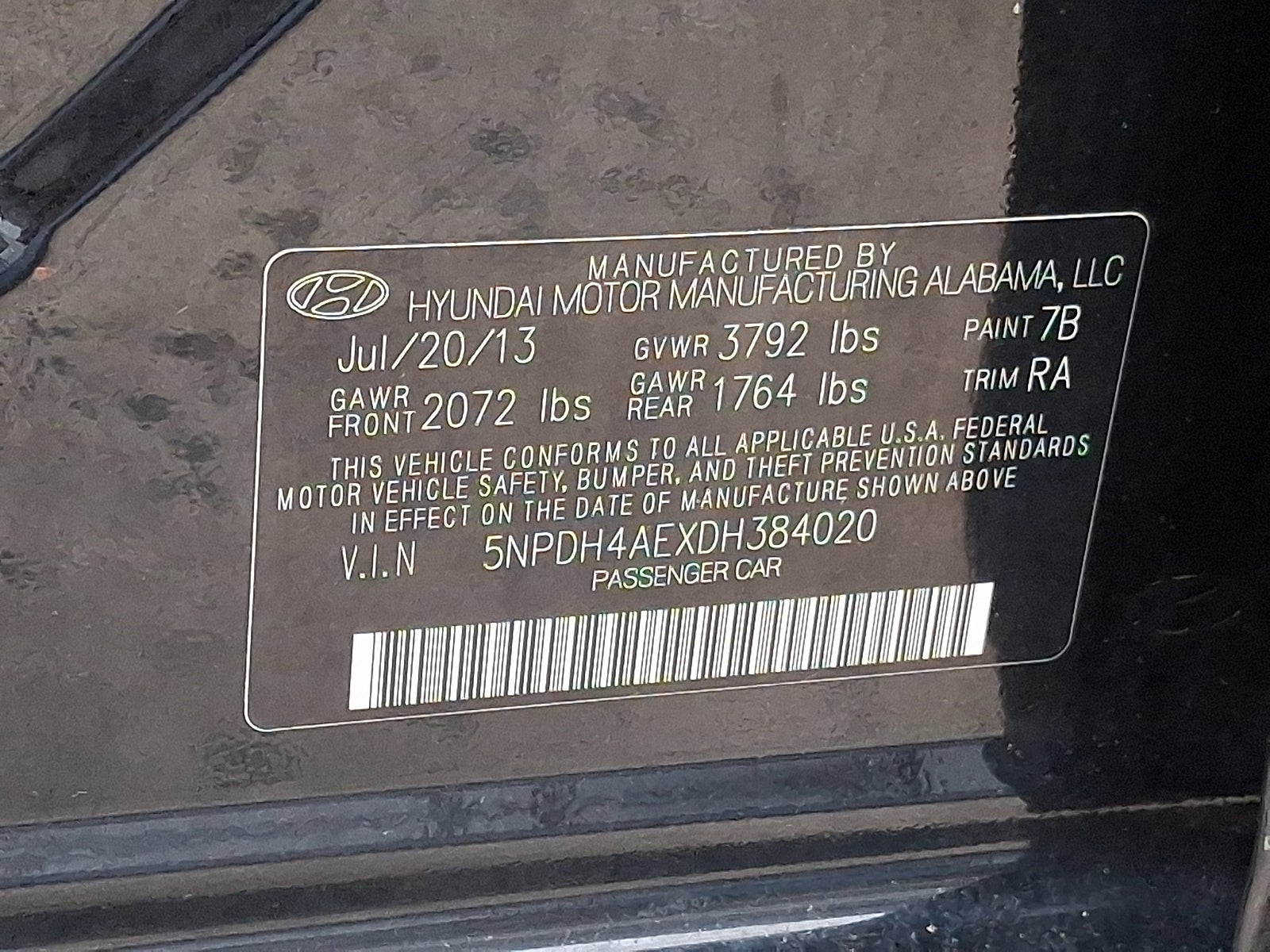 2013 Hyundai Elantra GLS