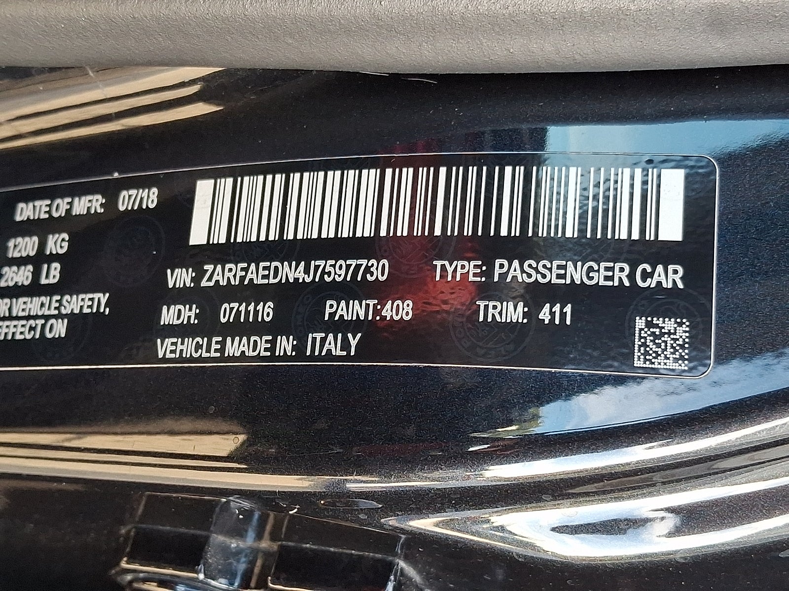 2018 Alfa Romeo Giulia AWD